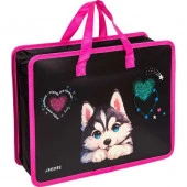 Папка пластик,с ручками А4 deVENTE "Cute Husky" 8057517 с расш.10см,400мкм - КОЛОРЛОН ВТД Новосибирск