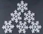 Набор украшений новогодних Снежинки 6шт d=10см арт.2024-3820 Код273158 - КОЛОРЛОН ВТД Новосибирск