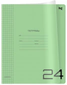 Тетрадь 24л. клетка BG "UniTone. Green", пластиковая прозрачная обложка 379171 - КОЛОРЛОН ВТД Новосибирск