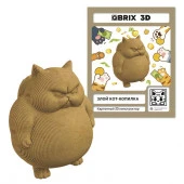 20100 QBRIX Картонный 3D конструктор Злой кот-копилка - КОЛОРЛОН ВТД Новосибирск