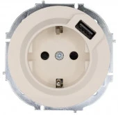 743-9088-181 OSEN  Розетка с/з + USB разъем слоновая кость - КОЛОРЛОН ВТД Новосибирск