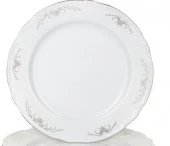 Тарелка мелкая 24 см; "Constance", декор "Серый орнамент, отводка платина"    P1650044JQZ7351100 - КОЛОРЛОН ВТД Новосибирск