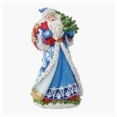 ***Фигурка новогодняя ДЕД МОРОЗ С ЕЛОЧКОЙ из полирезины / 25 см арт.75530* - КОЛОРЛОН ВТД Новосибирск
