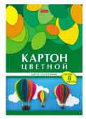 8Кц4_25052 Набор картона цветн. Мелованный Двухстор. 8л 8 цв. А4ф в папке -Геометрия цвета- Возд.шар - КОЛОРЛОН ВТД Новосибирск