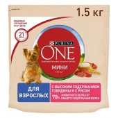 1,5КГ СУХОЙ КОРМ PURINA Д/С ВЗР МИНИ ГОВЯДИНА/РИС  113503 - КОЛОРЛОН ВТД Новосибирск