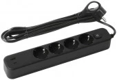 ЭРА Сетевой фильтр (4с/з+2USB, 3м) черный USF-4es-3m-2xUSBAC-B - КОЛОРЛОН ВТД Новосибирск