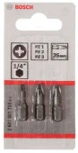 BOSCH Набор бит  3шт  Pz1-2-3, XH 2607001753 - КОЛОРЛОН ВТД Новосибирск