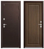 Дверь металл. ТЕРМО-4 ШОКОЛАД МУАР-МИНДАЛЬ (120мм) правая 960*2050 два замка - КОЛОРЛОН ВТД Новосибирск