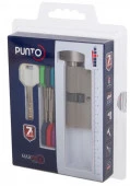 Цилиндр "PUNTO" ЦМВ 90 (40-10-40) 7 ключей SN (никель) - BLISTER - КОЛОРЛОН ВТД Новосибирск