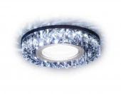 ***S255 BK хром/тонированный хрусталь/MR16+3W(LED WHITE) - КОЛОРЛОН ВТД Новосибирск