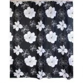 01449 Шторка п/э Black flowers - КОЛОРЛОН ВТД Новосибирск