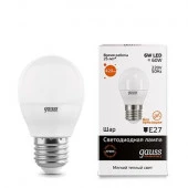 6W Led Gauss 53216 G45 E27 2700K - КОЛОРЛОН ВТД Новосибирск