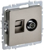 IEK BRITE Розетка ТВ+ПК Cat5e шампань - КОЛОРЛОН ВТД Новосибирск