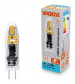 3W Лампа LED  WOLTA WSTD-JC-12V3W6KG4-P КАПСУЛА JC 3Вт 240лм 6500K G4 - КОЛОРЛОН ВТД Новосибирск