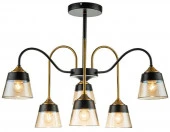 ***Люстра Escada 1147/6P E27*40W Black/Brass - КОЛОРЛОН ВТД Новосибирск