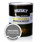 HUSKY-KLONDIKE Краска по металлу с молотковым эффектом серый металлик (0,9л; 6шт) - КОЛОРЛОН ВТД Новосибирск