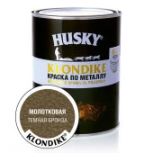 HUSKY-KLONDIKE Краска по металлу с молотковым эффектом темная бронза (0,9л; 6шт) - КОЛОРЛОН ВТД Новосибирск