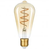 HL-2211 LED FILAMENT FLEXIBLE ST64 6W 300Lm E27 2400K AMBER HIPER - КОЛОРЛОН ВТД Новосибирск