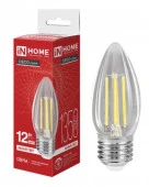 12W LED-СВЕЧА-deco 12Вт 230В Е27 4000К 1350Лм прозрачная IN HOME - КОЛОРЛОН ВТД Новосибирск