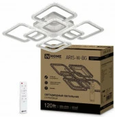 Люстра ELEGANT ARIS-W-BG 120Вт 230В 3000-6500K 8400Лм 590х590х115мм ПУ белый IN HOME - КОЛОРЛОН ВТД Новосибирск