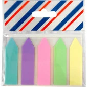 Набор самокл. этикеток-закладок ATTOMEX 45*12мм 5цв.*20л. "Pastel" 2011464 п/прозр.,пластик - КОЛОРЛОН ВТД Новосибирск