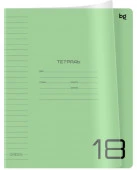 Тетрадь 18л., линия BG "UniTone. Green", пластиковая прозрачная обложка 379148 - КОЛОРЛОН ВТД Новосибирск