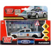 302688 Машина металл FORD ranger, 12 см, дв.., баг., инер.+2 дор.знака,  в  ассор. Технопарк в кор.2 - КОЛОРЛОН ВТД Новосибирск