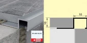 Профиль для кафеля РП-АКП-16-10 2,7 м анодированное серебро матовый - КОЛОРЛОН ВТД Новосибирск
