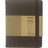 Дневник 1-11кл. deVENTE тв.обл. "Dark brown" 2021055 кож.зам.,поролон,вертик.резинка,крем.бум.,ляссе - КОЛОРЛОН ВТД Новосибирск