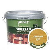 HUSKY SIBERIAN «Эко-Лазурь для дерева» полуматовая светлый дуб (2,5л) - КОЛОРЛОН ВТД Новосибирск
