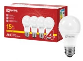 Лампа LED-A60-VC 4PACK 15Вт 230В Е27 3000К 1430Лм (4шт./упак) IN HOME - КОЛОРЛОН ВТД Новосибирск