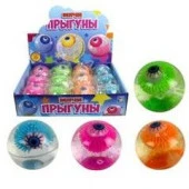 Т152291toy Прыгуны мячи прозр.с вод.блёстки, глаз, свет, 6,5 см - КОЛОРЛОН ВТД Новосибирск
