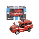 1200066ТМ "Автопанорама" Машинка металлическая "Пожарная служба", 1:50, цвет красный, инерция, в/к 1 - КОЛОРЛОН ВТД Новосибирск