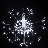 **Гирлянда на бат "Разряд молнии" 120 ламп LED, d - 30 см, 2 реж.,20/80 см с подвесом Белый 183-0228 - КОЛОРЛОН ВТД Новосибирск