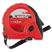 MATRIX Рулетка Rubber, 7,5 м х 25 мм, обрезиненный корпус 31001 - КОЛОРЛОН ВТД Новосибирск
