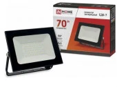 Прожектор LED СДО-7 70Вт 230В 6500К IP65 черный IN HOME - КОЛОРЛОН ВТД Новосибирск