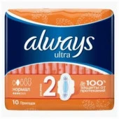 ALWAYS Ultra Женские гигиенические прокладки Normal Plus Single 10шт - КОЛОРЛОН ВТД Новосибирск