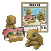 20113 QBRIX Картонный 3D конструктор Черепашки-подставка и органайзер - КОЛОРЛОН ВТД Новосибирск