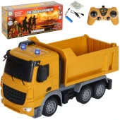 JB1168424 Р/У Самосвал, М1:24, 6 каналов, подъем кузова с пульта,свет.эффекты, 2.4GHz,аккум., цветны - КОЛОРЛОН ВТД Новосибирск