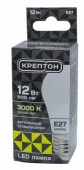 12W Лампа КРЕПТОН LED P45 12W E27 3000K шарик - КОЛОРЛОН ВТД Новосибирск