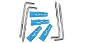 Крюк-шуруп L- обр. Zn 4х50 в компл. c дюбелем MULTI 8x32 (4 шт.) - КОЛОРЛОН ВТД Новосибирск