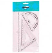 Набор геом. 4пред. CENTRUM 80946 (линейка 20см+2треугольника+транспортир) - КОЛОРЛОН ВТД Новосибирск