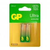 Алкалиновые батарейки GP Ultra Alkaline G-Tech 15А AA - 2 шт. - КОЛОРЛОН ВТД Новосибирск