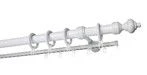 Карниз круглый 34T.D28 Белый, двухрядный 300 см. (Уют) - КОЛОРЛОН ВТД Новосибирск