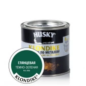 HUSKY-KLONDIKE Краска по металлу глянцевая темно-зеленая RAL 6005  (250мл; 6шт) - КОЛОРЛОН ВТД Новосибирск