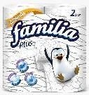 Familia Plus Белая (4шт) 2 слоя Туалетная бумага - КОЛОРЛОН ВТД Новосибирск