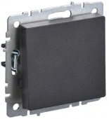 IEK BRITE Выключатель 1кл. 10А черный - КОЛОРЛОН ВТД Новосибирск