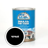 ЭКСПЕРТ Эмаль ПФ-115 глянц черная RAL 9005 (0,8кг; 6шт) - КОЛОРЛОН ВТД Новосибирск