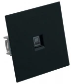 Мия Розетка ПК Cat5e черный бархат - КОЛОРЛОН ВТД Новосибирск