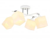 Люстра TR303083/4 WH/CH/FR белый/хром/белый матовый E27/4 max 40W 620*620*260 - КОЛОРЛОН ВТД Новосибирск